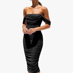 Sabo Skirt Elegant Black Strapless Dress